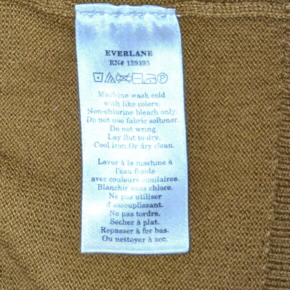 Everlane Men’s | Organic Cotton "No-Sweat Full Zip Sweater" Tapenade Tan | Large - Picture 8 of 11